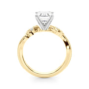 Graceful Center Engagement Ring Oval Diamond Engagement Ring â€” 10K/14K Gold & Platinum