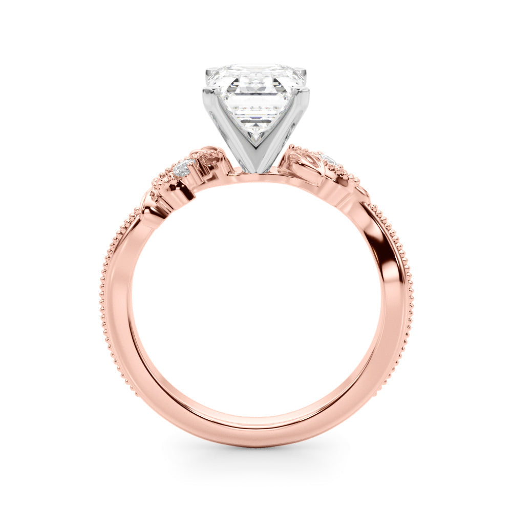 Graceful Center Engagement Ring Oval Diamond Engagement Ring â€” 10K/14K Gold & Platinum