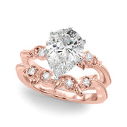 Graceful Center Engagement Ring Oval Diamond Engagement Ring â€” 10K/14K Gold & Platinum