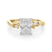 Graceful Center Engagement Ring Oval Diamond Engagement Ring â€” 10K/14K Gold & Platinum