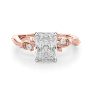 Graceful Center Engagement Ring Oval Diamond Engagement Ring â€” 10K/14K Gold & Platinum