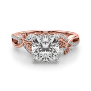 Statement Center Round Diamond Engagement Ring â€” 10K/14K Gold & Platinum