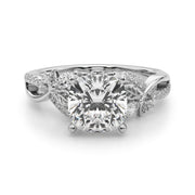 Statement Center Round Diamond Engagement Ring â€” 10K/14K Gold & Platinum