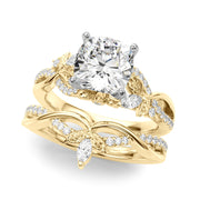 Statement Center Round Diamond Engagement Ring â€” 10K/14K Gold & Platinum