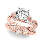 Statement Center Round Diamond Engagement Ring â€” 10K/14K Gold & Platinum