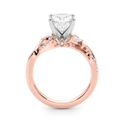 Statement Center Round Diamond Engagement Ring â€” 10K/14K Gold & Platinum