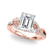 Statement Center Round Diamond Engagement Ring â€” 10K/14K Gold & Platinum