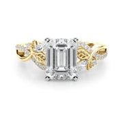 Statement Center Round Diamond Engagement Ring â€” 10K/14K Gold & Platinum