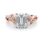 Statement Center Round Diamond Engagement Ring â€” 10K/14K Gold & Platinum