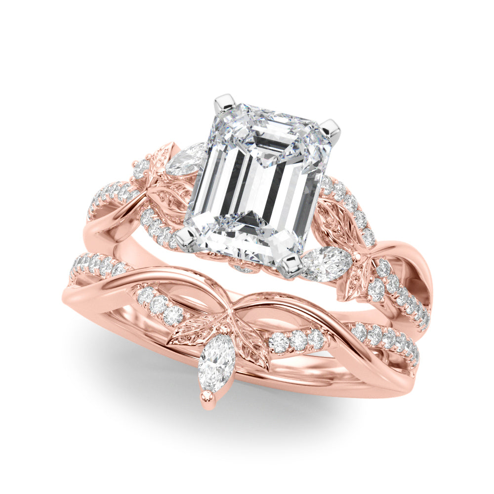 Statement Center Round Diamond Engagement Ring â€” 10K/14K Gold & Platinum