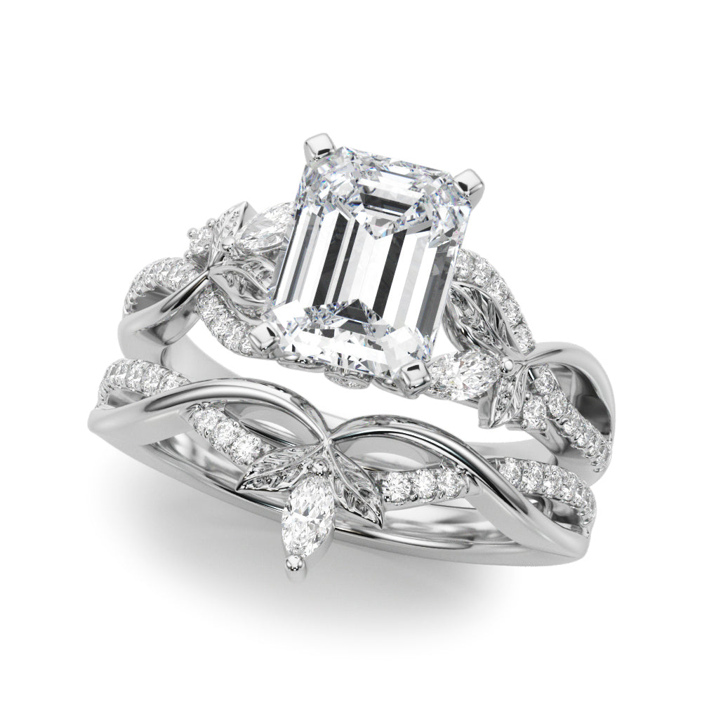Statement Center Round Diamond Engagement Ring â€” 10K/14K Gold & Platinum