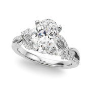 Statement Center Round Diamond Engagement Ring â€” 10K/14K Gold & Platinum