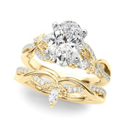 Statement Center Round Diamond Engagement Ring â€” 10K/14K Gold & Platinum