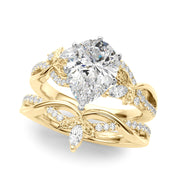 Statement Center Round Diamond Engagement Ring â€” 10K/14K Gold & Platinum