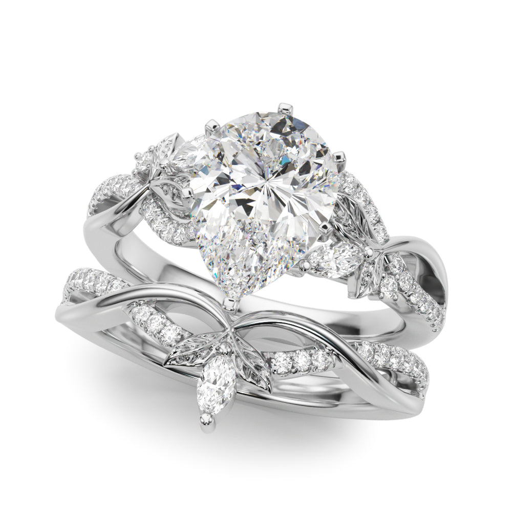 Statement Center Round Diamond Engagement Ring â€” 10K/14K Gold & Platinum