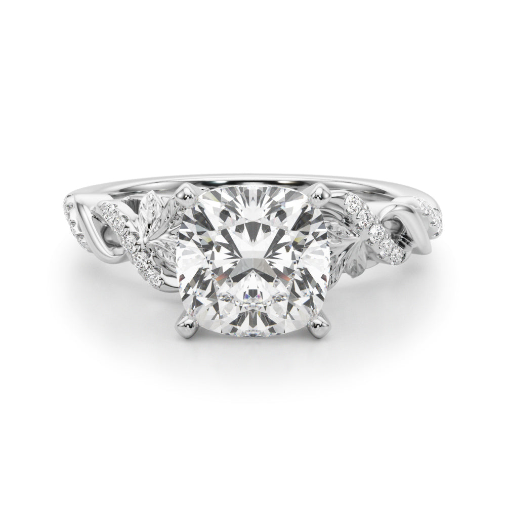 Dazzling Center Oval Diamond Engagement Ring â€” 10K/14K Gold & Platinum