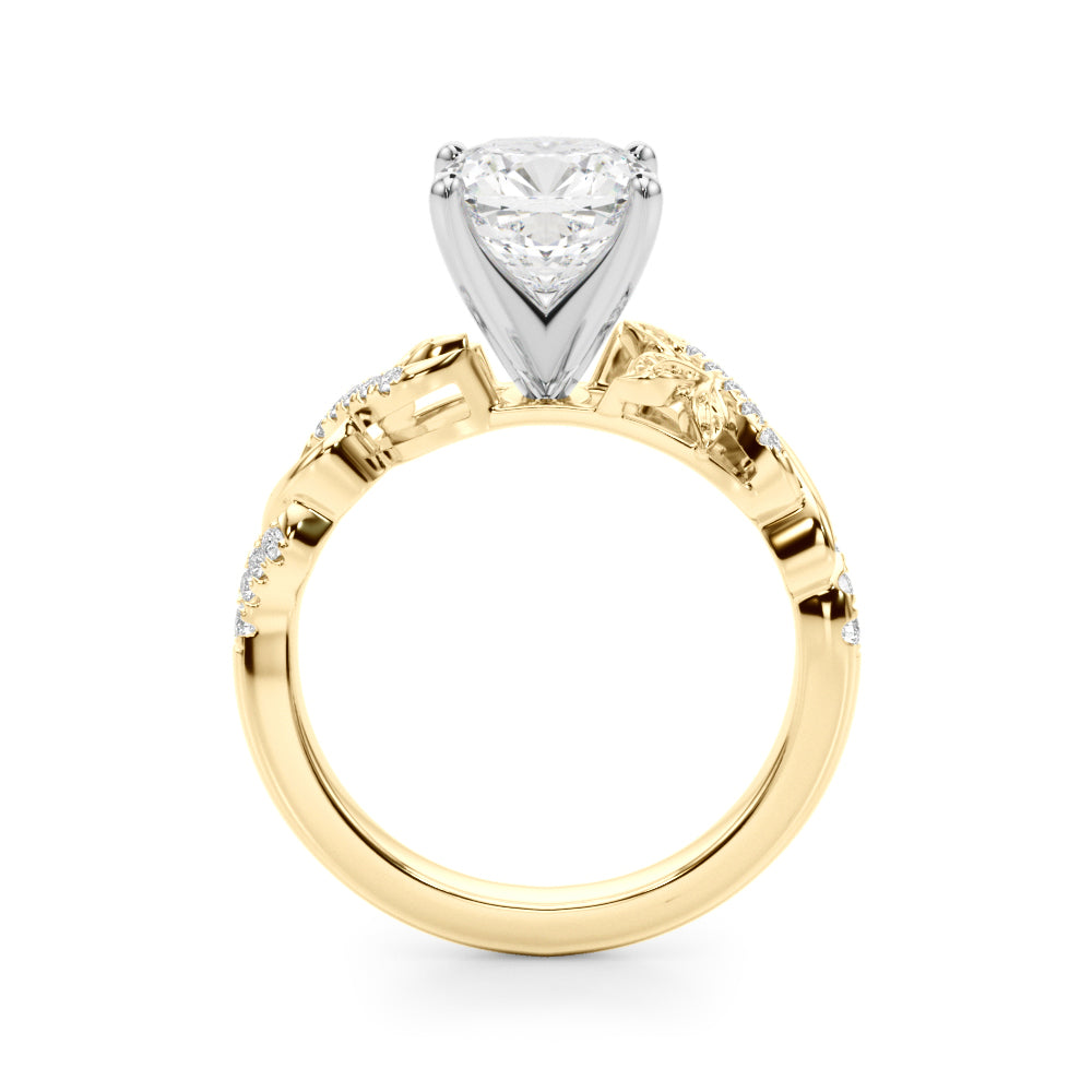 Dazzling Center Oval Diamond Engagement Ring â€” 10K/14K Gold & Platinum