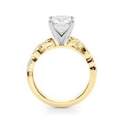 Dazzling Center Oval Diamond Engagement Ring â€” 10K/14K Gold & Platinum