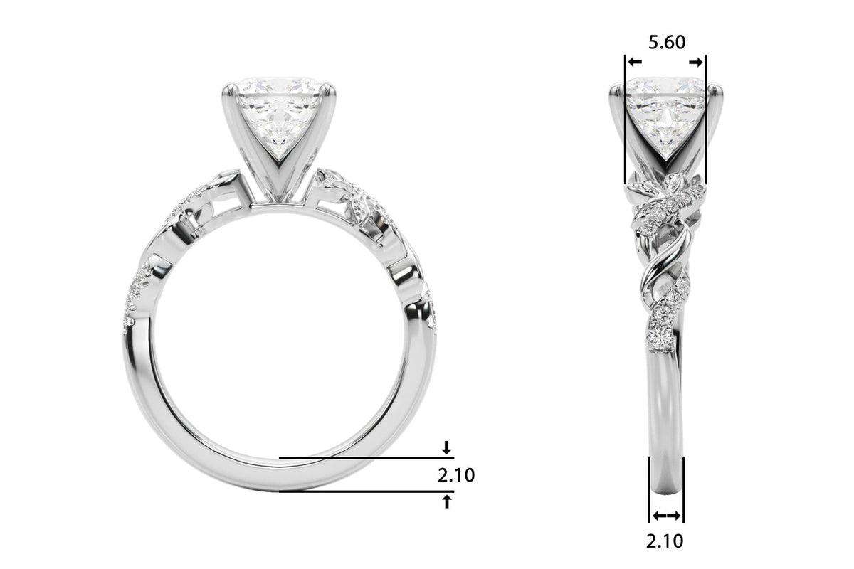 Dazzling Center Oval Diamond Engagement Ring â€” 10K/14K Gold & Platinum