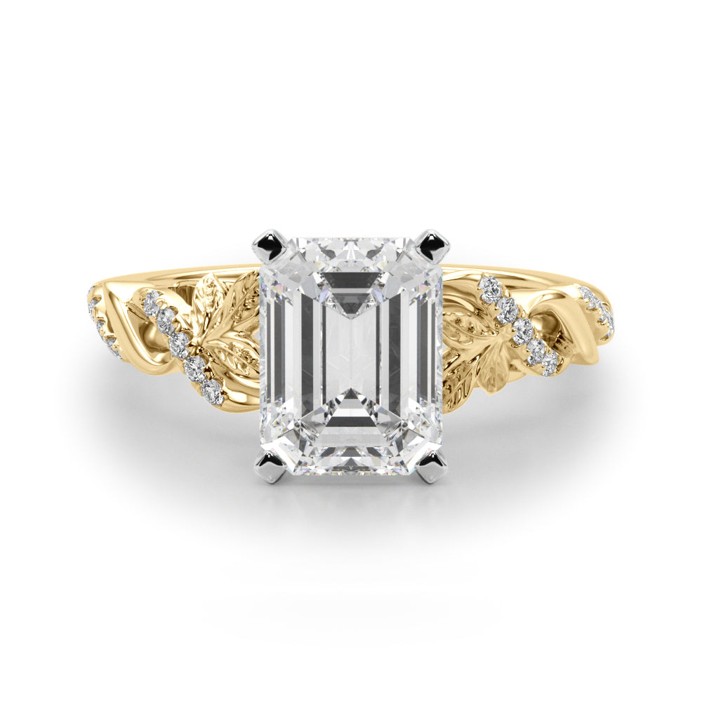 Dazzling Center Oval Diamond Engagement Ring â€” 10K/14K Gold & Platinum