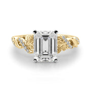 Dazzling Center Oval Diamond Engagement Ring â€” 10K/14K Gold & Platinum
