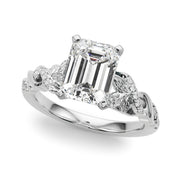 Dazzling Center Oval Diamond Engagement Ring â€” 10K/14K Gold & Platinum