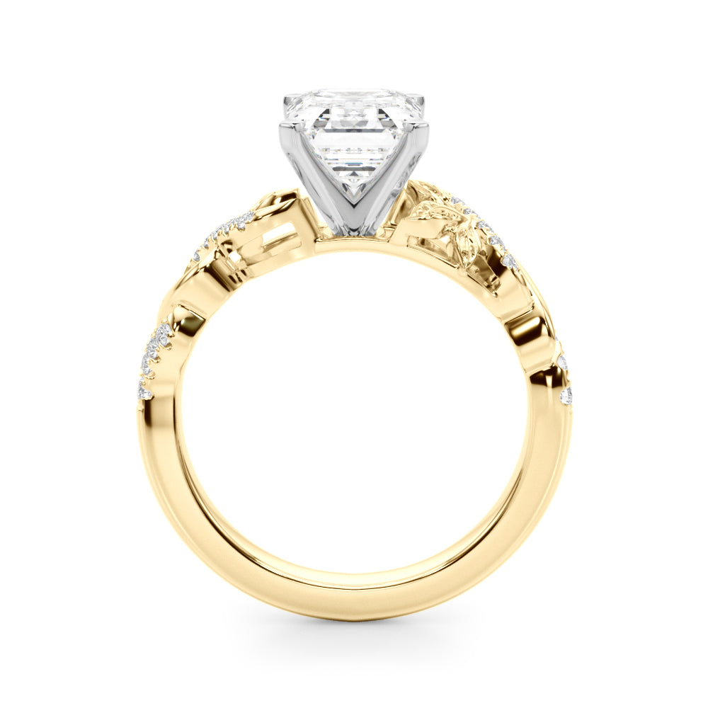 Dazzling Center Oval Diamond Engagement Ring â€” 10K/14K Gold & Platinum