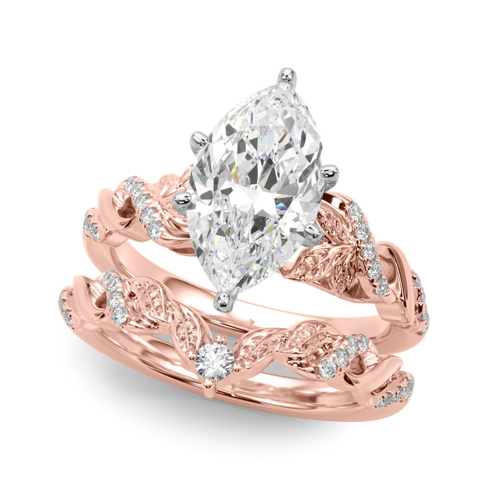 Dazzling Center Oval Diamond Engagement Ring â€” 10K/14K Gold & Platinum