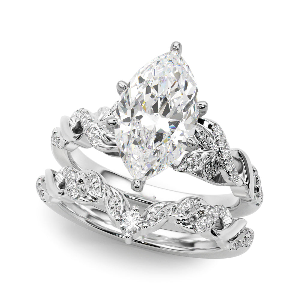 Dazzling Center Oval Diamond Engagement Ring â€” 10K/14K Gold & Platinum