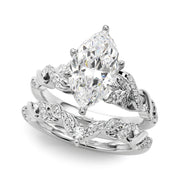 Dazzling Center Oval Diamond Engagement Ring â€” 10K/14K Gold & Platinum