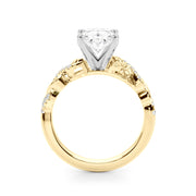 Dazzling Center Oval Diamond Engagement Ring â€” 10K/14K Gold & Platinum