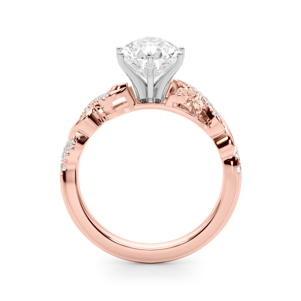 Dazzling Center Oval Diamond Engagement Ring â€” 10K/14K Gold & Platinum