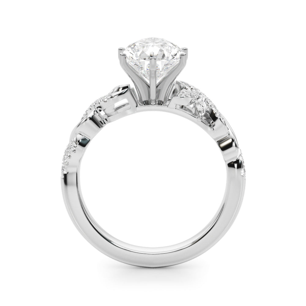 Dazzling Center Oval Diamond Engagement Ring â€” 10K/14K Gold & Platinum