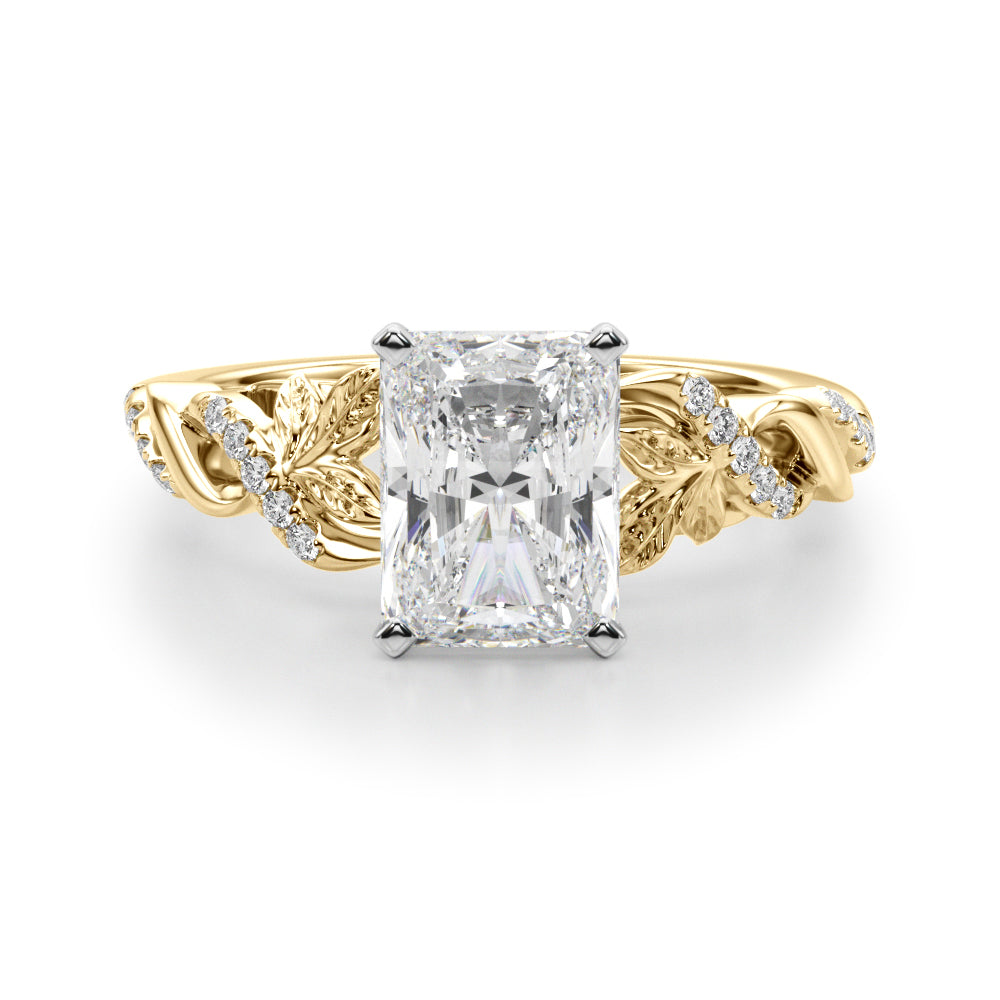 Dazzling Center Oval Diamond Engagement Ring â€” 10K/14K Gold & Platinum