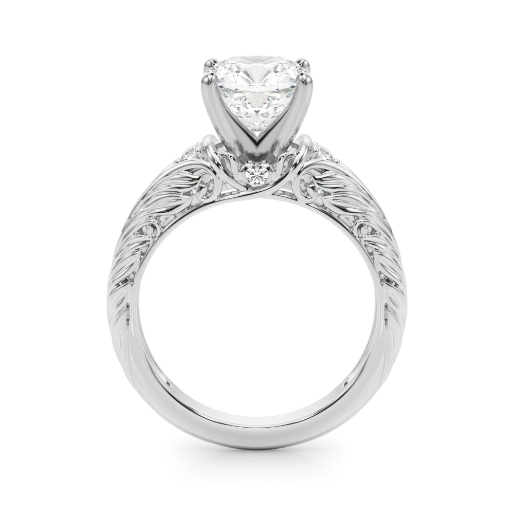 Pristine Center Oval Diamond Engagement Ring â€” 10K/14K Gold & Platinum