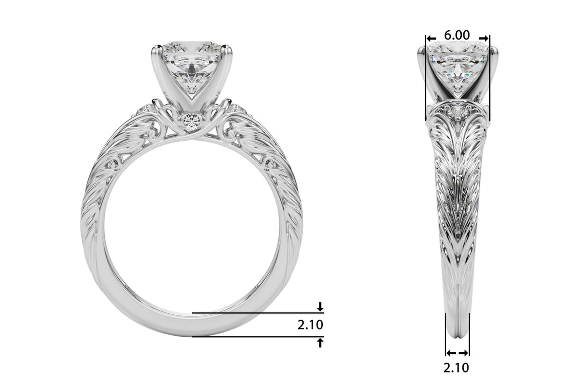 Pristine Center Oval Diamond Engagement Ring â€” 10K/14K Gold & Platinum