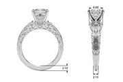 Pristine Center Oval Diamond Engagement Ring â€” 10K/14K Gold & Platinum