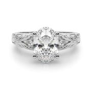 Pristine Center Oval Diamond Engagement Ring â€” 10K/14K Gold & Platinum