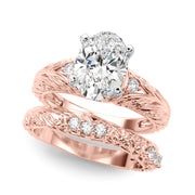 Pristine Center Oval Diamond Engagement Ring â€” 10K/14K Gold & Platinum