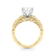 Pristine Center Oval Diamond Engagement Ring â€” 10K/14K Gold & Platinum