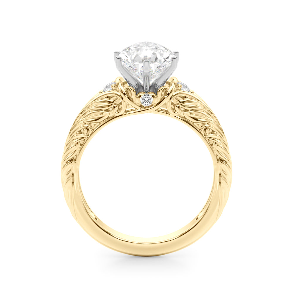 Pristine Center Oval Diamond Engagement Ring â€” 10K/14K Gold & Platinum