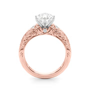 Pristine Center Oval Diamond Engagement Ring â€” 10K/14K Gold & Platinum