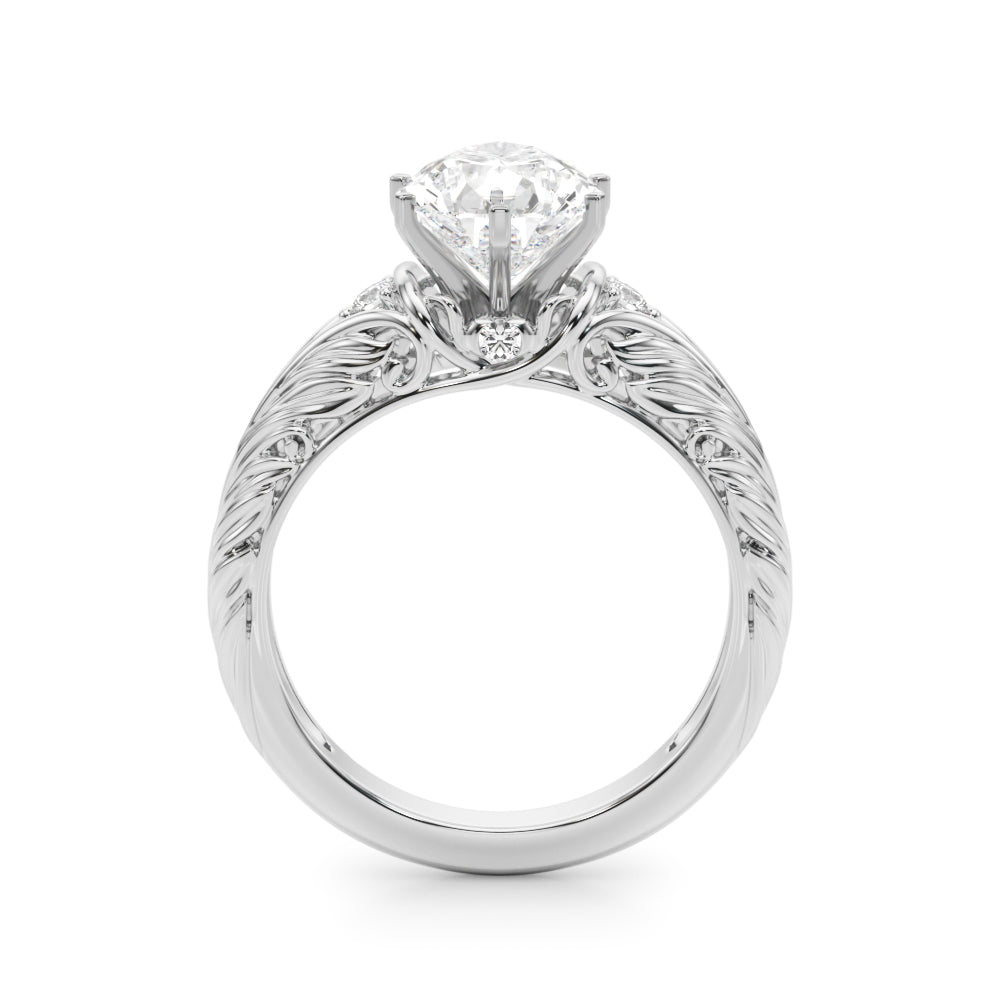 Pristine Center Oval Diamond Engagement Ring â€” 10K/14K Gold & Platinum