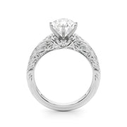 Pristine Center Oval Diamond Engagement Ring â€” 10K/14K Gold & Platinum