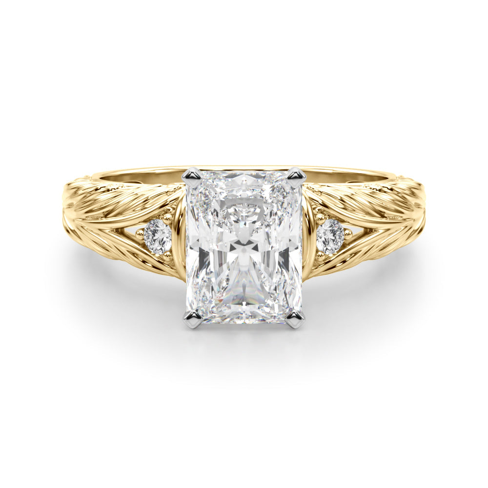 Pristine Center Oval Diamond Engagement Ring â€” 10K/14K Gold & Platinum
