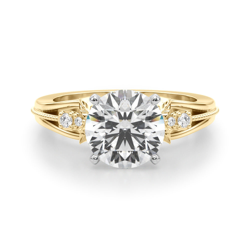 Devoted Center Oval Diamond Engagement Ring â€” 10K/14K Gold & Platinum