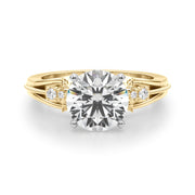 Devoted Center Oval Diamond Engagement Ring â€” 10K/14K Gold & Platinum