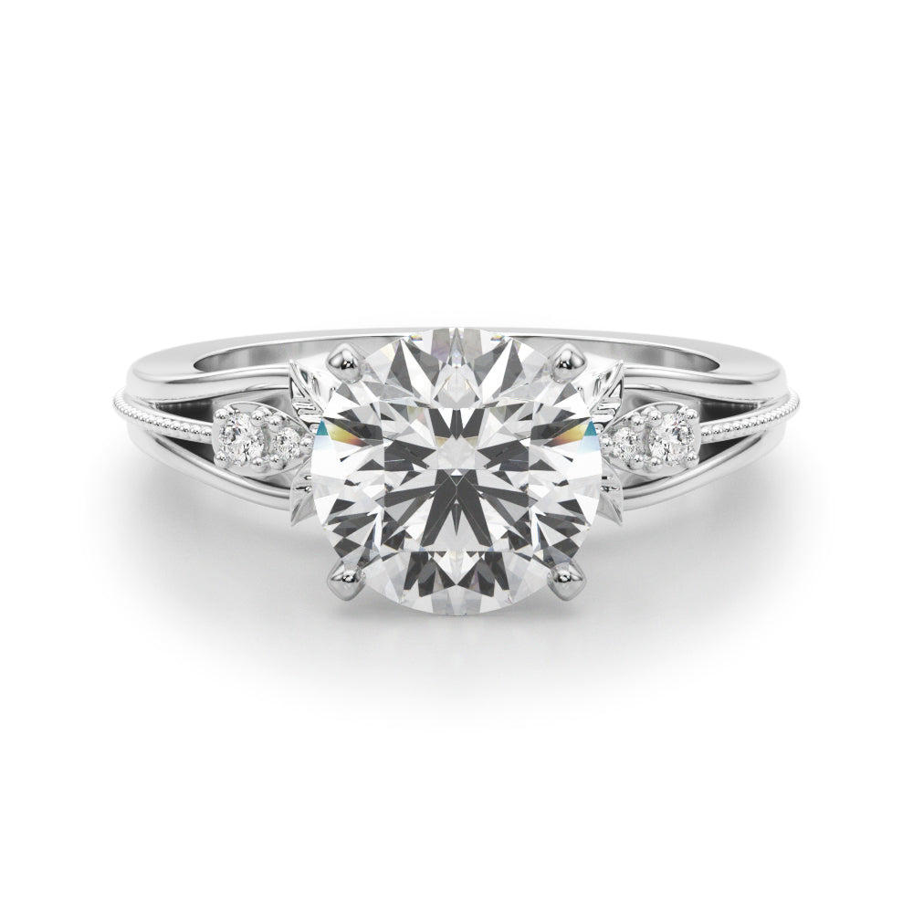 Devoted Center Oval Diamond Engagement Ring â€” 10K/14K Gold & Platinum
