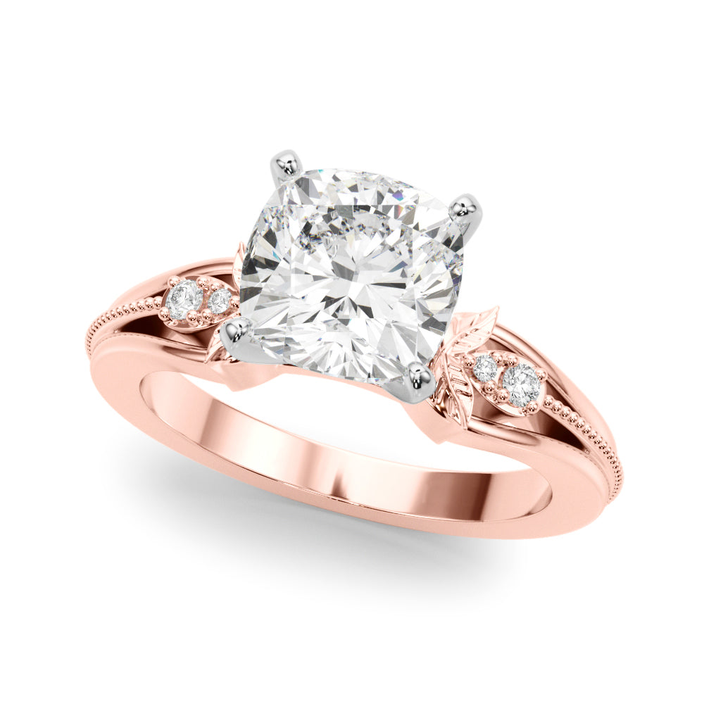 Devoted Center Oval Diamond Engagement Ring â€” 10K/14K Gold & Platinum