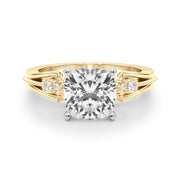 Devoted Center Oval Diamond Engagement Ring â€” 10K/14K Gold & Platinum